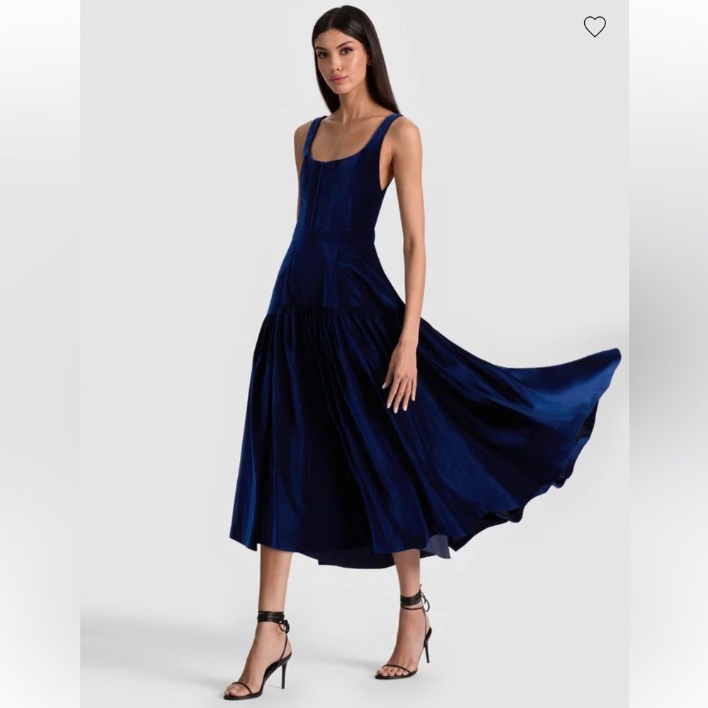 Alice And Olivia Diana Velvet Structured Dress A